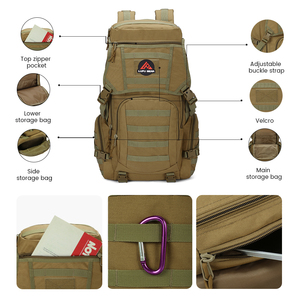 Waterproof Large Capacity Oxford Twist <b>Lock</b> Normcore/Minimalist <b>Box</b> Shape Outdoor Use Backpack Zipper Closure - Product Image 2