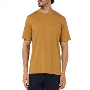 T-shirt pour homme 100% coton, col rond, manches courtes, coupe classique, tricoté, tee-shirt uni, streetwear décontracté - Product Image 1