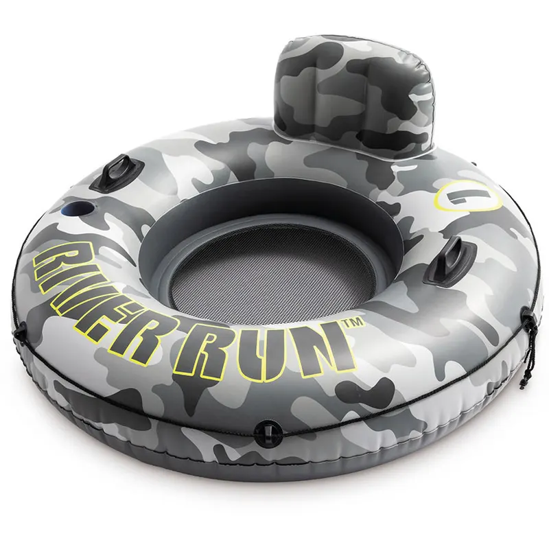 Intex 56835 Camo River Run 1 single water drifting circle floating tube mat tubo galleggiante per piscina gonfiabile