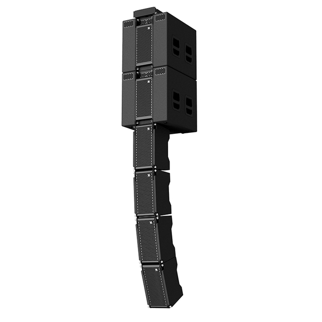 Professional Coaxial Active Outdoor PA Speakers 8-Inch Mini Column Line Array VA Smart Line 300W LF/80W HF 124dB Max SPL