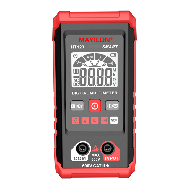MAYILON HT123  Quick Measurement Simple Operation of Automatic Intelligent Anti - Burning Mini Multimeter With the Flashlight