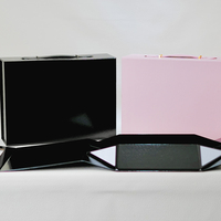 Cajas de Regalo Rígidas con Cierre Magnético Personalizadas, Forradas en Satén, Caja Negra de Lujo para Empaque de Pelucas, con Inserto de Tela de Satén