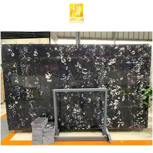 BOTON <span class=keywords><strong>STONE</strong></span> Engineered <span class=keywords><strong>Stone</strong></span> <span class=keywords><strong>Countertop</strong></span> Tấm Vật Liệu Trang Trí Nội Thất Gạch Lát Sàn Đá Cẩm Thạch Đen - Product Image 1