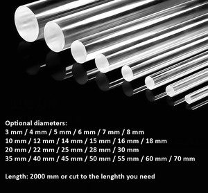 Rõ ràng Vòng Acrylic thanh tùy chỉnh trong suốt vòng nhựa perspex Acrylic thanh rõ ràng Acrylic thanh tròn chốt thanh xi lanh - Product Image 2