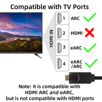 Câble convertisseur audio numérique HDMI ARC vers optique Toslink, prise HDMI plaquée or, extracteur audio ARC pour Smart TV et home cinéma