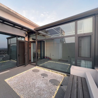 Ventanas Modernas de Aluminio con Rotura de Puente Térmico, Doble y Triple Vidrio, Resistentes a Huracanes, Insonorizadas, para Baño y Villa