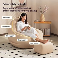 Weicher Runder Einzelsitzer-Sessel Stoff-Loungesessel für Wohnzimmer Heimdekoration Komfortabler Sitzsack-Stil Sitz Gemütlich