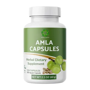 Grosir kapsul Amla suplemen diet Herbal antioksidan alami berkualitas tinggi untuk dukungan imun