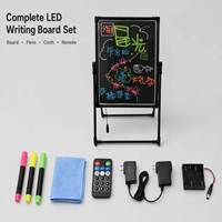 Ensemble de panneaux d'affichage lumineux LED avec télécommande, support pliable, adaptateur secteur pour la promotion commerciale