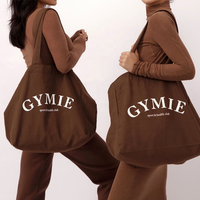 Sacs fourre-tout en toile surdimensionnés couleur grise de haute qualité avec logo personnalisé grand sac d'épicerie en coton géant et robuste et durable Weekender