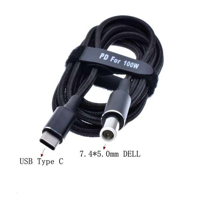 Laptop Charging Cable 100W PD Laptop Charging Cable for HP for Lenovo for Asus Type-C to DC 7.4 X 7.9 X 5.0 Laptop Cable