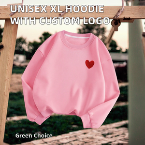 <b>Extra</b> <b>Large</b> Fashion Hoodie Sweatshirt Custom Logo <b>Print</b> Plain Color Loose Fit Woven Spring Unisex Plain Dyed - Product Image 2