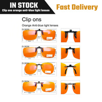 Gafas con Clip de Metal Negro Anti-Luz Azul para Miopía, Lentes Plegables Ligeras para Conducir, Compatibles con la Mayoría de las Monturas de Gafas