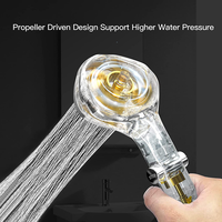 Pommeau de douche filtre à main réglable ABS, avec ventilateur, économie d'eau, haute pression 2022