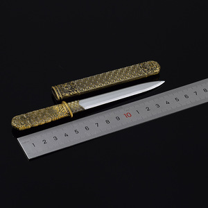 Modello di Arma Antica in Stile Cinese, Coltello Peonia 16cm, Coltello per Aprire Lettere, Spada Giocattolo Non Aperta, Regalo Decorativo per Collezione Casa - Product Image 3