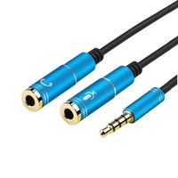 Câble de répartiteur de micro pour casque de 3.5mm avec prises de microphone audio séparées Répartiteur de casque pour microphone