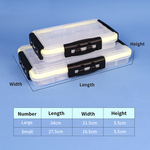 Portable Waterproof Fly Fishing <strong>Box</strong> with Single-layer 34*21.5*5.5cm Plastic for <strong>Bait</strong> for Use in Streams Rivers Lakes Oceans - Product Image 6