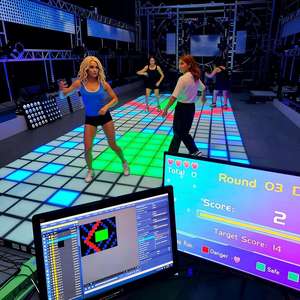 Jeux de sol interactifs de projection de <span class=keywords><strong>marelle</strong></span>, jeux de sol à LED activés par la grille - Product Image 1