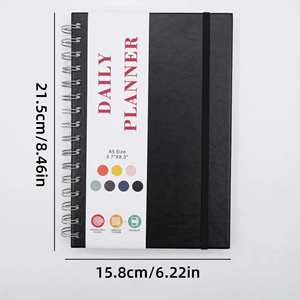 <b>A5</b> <b>Spiral</b> <b>Notebook</b> Waterproof Cover Reinforced Pocket Elastic Band Coil <b>Notebook</b> Enterprise Customized LOGO Wholesale - Product Image 6