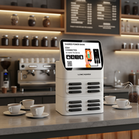 Kiosque de location de batteries externes intelligentes NFC à 12 emplacements, modèle 2025, avec recharge ultra-rapide, station de recharge commerciale pour centres commerciaux et aéroports