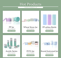 Vente en gros de pots cosmétiques transparents en ABS personnalisables de 30 ml à 500 ml, avec couvercle à vis en acrylique, couleur personnalisée, logo, impression sérigraphique, forme personnalisée