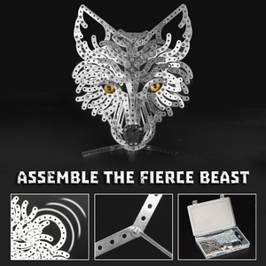 Vente chaude Produits En <span class=keywords><strong>Métal</strong></span> Puzzle Loup Aigle Lion Ours <span class=keywords><strong>Tête</strong></span> De Bureau Ornement 3D Blocs De Construction En <span class=keywords><strong>Métal</strong></span> Puzzle Jouets pour Enfants Adultes - Product Image 2