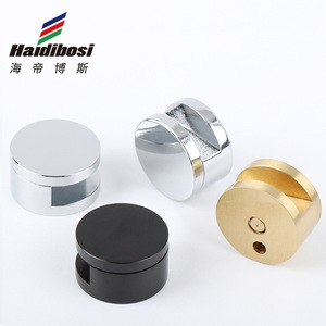 Haidibosi Glass <b>Mirror</b> Clip Round Aluminum Alloy Fixing Support Black Frameless <b>Bath</b> <b>Mirror</b> Hardware Accessory - Product Image 1
