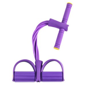 Corde de Résistance à Quatre Tubes avec Pédale pour Exercices Abdominaux, Yoga, Fitness et Étirements – Corde à Ressort Robuste - Product Image 4