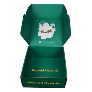 Boîte de papier cosmétique en carton ondulé vert, emballage cadeau, fabrication personnalisée - Product Image 3