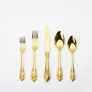 Vaisselle de table élégante en acier inoxydable, style <span class=keywords><strong>palais</strong></span>, mariage, hôtel, cuillère, couteau, fourchette - Product Image 1