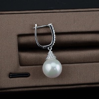 Vente en gros 925 argent Sterling classique naturel perle d'eau douce boucles d'oreilles femmes boucles d'oreilles perle boucles d'oreilles
