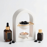 Diffuseur d'huiles essentielles de luxe en pierre volcanique, ensemble cadeau, brûleur de parfums en pierre de plâtre avec boîte personnalisée
