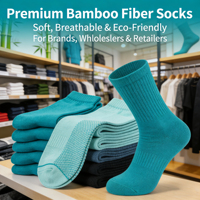 Chaussettes de compression en mélange de coton et de bambou pour la course à pied et le sport, collection printemps, avec logo, unisexe, vente en gros