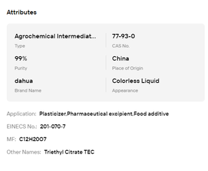 Citrato de Trietilo de Grado Cosmético TEC 99% Puro, Plastificante Versátil, Fijador para Perfumes, Materia Prima Cosmética - Product Image 6