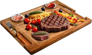 Bandeja de servicio bandeja de madera de nogal bandeja de servicio para cocina hogar Hotel - Product Image 2