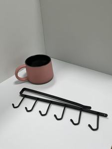 Organisateur de <span class=keywords><strong>cuisine</strong></span> suspendu, support pour tasses à café, porte-tasses sous l'armoire avec 6 crochets, porte-serviettes de salle de bain - Product Image 5
