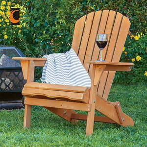 Mobilier d'extérieur minimaliste Chaise longue pour piscine Chaise longue chaise Adirondack en bois pliante - Product Image 3