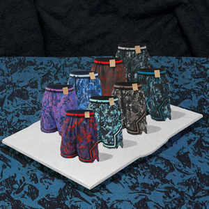 Wholesale Quick Dry Oversized Print Training Workout <b>Shorts</b> <b>Men</b> Breathable Basketball <b>Shorts</b> Drawstring Pockets 100% Polyester - Product Image 2