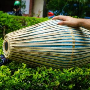 Mridangam en bois professionnel, instrument de percussion traditionnel indien pour la pratique de la musique classique, instrument de temple - Product Image 3