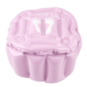 Inflatable PVC Foot <b>Bath</b> 28cm <b>Foldable</b> For Child Pink - Product Image 3