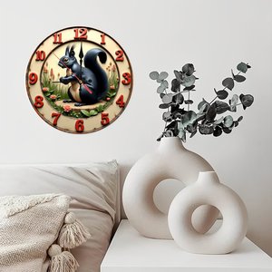 Round Wooden Wall <b>Clock</b> 25cm Silent Non Ticking Eco Friendly Home Decoration <b>Clock</b> - Product Image 3