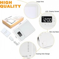 Lampu Terapi Cahaya SAD Profesional 10000 Lux Kecerahan Dapat Diatur Timer Kontrol Sentuh 4014 SMD LED 24V Lampu Siang Hari