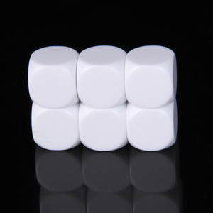 Juegos de <span class=keywords><strong>dados</strong></span> grandes de 25mm al por mayor logotipo personalizado Esquinas redondeadas blancas D6 <span class=keywords><strong>dados</strong></span> en blanco para juegos de mesa y promociones - Product Image 1