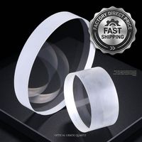 Lámina de Vidrio de Sílice Fundido Circular con Alta Transmitancia UV, Placa de Vidrio Templado Cuadrada o Redonda Personalizada para Semiconductores