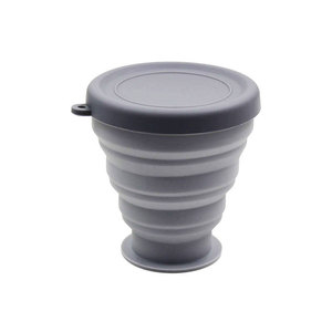 Vente en gros de gobelets pliables en silicone de qualité alimentaire de 200 ml avec couvercle - Product Image 3