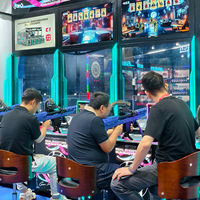 Yulong Sports C3 – Nouvelle machine de jeu d'arcade de tir à monnayeur en métal et laiton, simulateur de tir chinois/anglais pour 1 à 4 joueurs