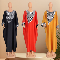 Robe longue élégante décontractée imprimée grande taille pour femmes musulmanes du Moyen-Orient, vêtements islamiques