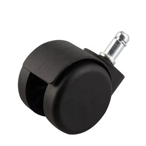 11*22mm Ring Stem 50mm Black Twin Nylon Silent Swivel Casters Modern <b>Plastic</b> For Adjustable Office Chair And School - Product Image 1