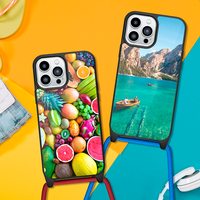 Étui de téléphone personnalisé en aluminium, sublimation, étanche, antichoc, avec cordon pour 16 15 14 13 12 11 Pro Max