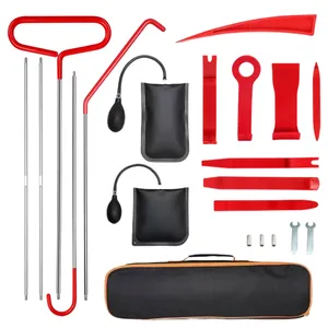 Kit d'outils pour portières de voiture 21/18 pièces, comprenant une pompe à air gonflable et des outils de fixation pour ouverture de vitres et portes de voiture, kits à longue portée avec sac de transport - Product Image 1